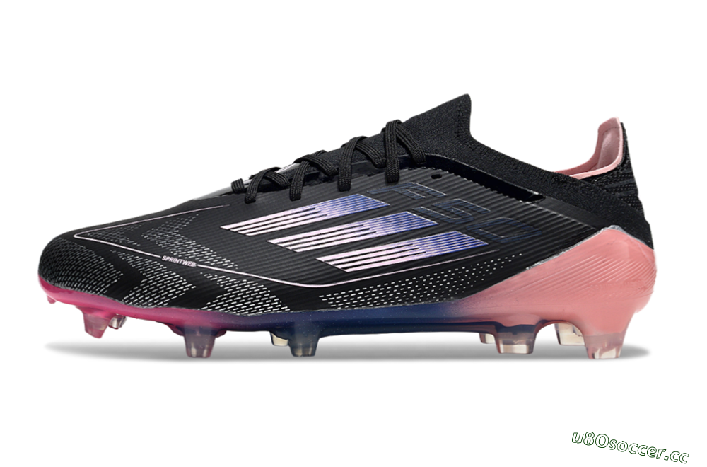 Unisex Adidas F50 Elite FG Firm Ground Low-Tops Football Boots - Black/Blue/Pink 0