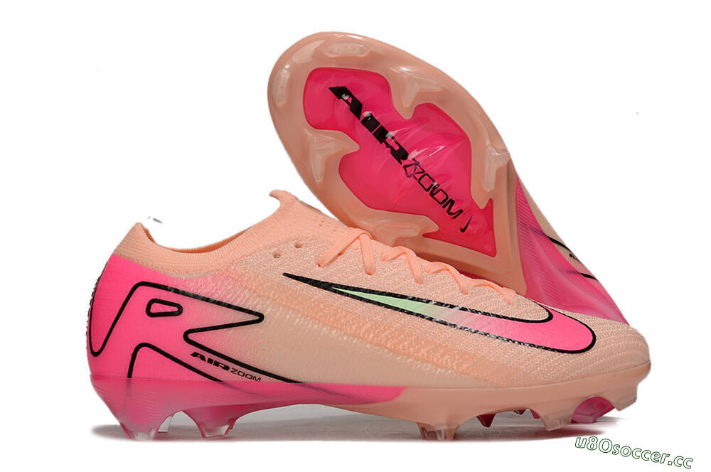 Men's Nike Air Zoom Mercurial Vapor 16 Elite FG Firm Ground Low-Tops Football Boots - Pink/Yellow/Black 2