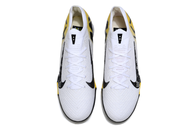 Unisex KM x Nike Air Zoom Mercurial Vapor 16 Elite TF Artificial Turf Low-Tops Football Shoes - White/Black/Yellow