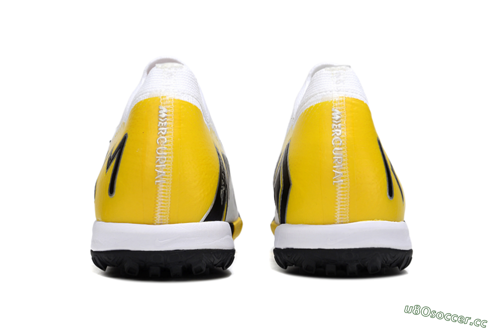 Unisex KM x Nike Air Zoom Mercurial Vapor 16 Elite TF Artificial Turf Low-Tops Football Shoes - White/Black/Yellow 5