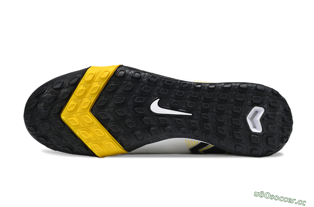 Unisex KM x Nike Air Zoom Mercurial Vapor 16 Elite TF Artificial Turf Low-Tops Football Shoes - White/Black/Yellow 6