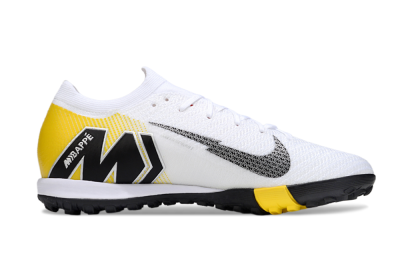 Unisex KM x Nike Air Zoom Mercurial Vapor 16 Elite TF Artificial Turf Low-Tops Football Shoes - White/Black/Yellow