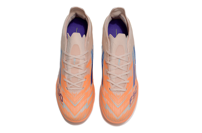 Unisex Adidas F50 Pro TF Artificial Turf Low-Tops Football Shoes - Pink/Orange/Blue