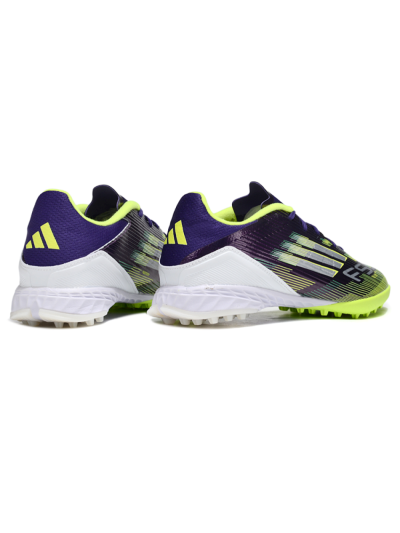 Unisex Adidas F50 Pro TF Artificial Turf Low-Tops Football Shoes - Purple/Silver/Yellow