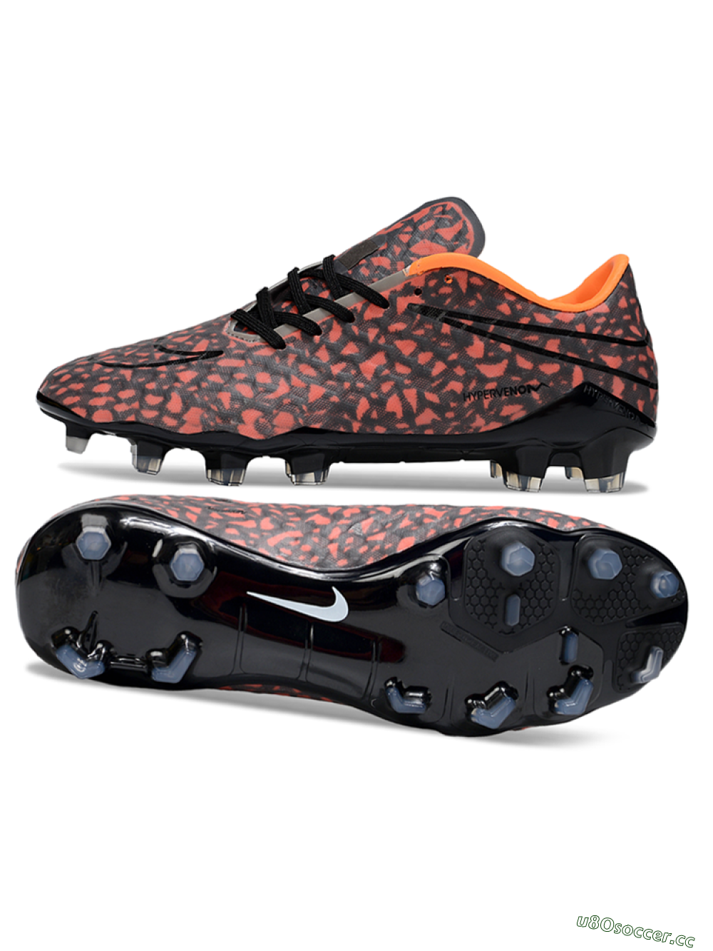 Men's Nike Hypervenom Phantom RGN SE FG Firm Ground Low-Tops Football Boots - Black/Red 1