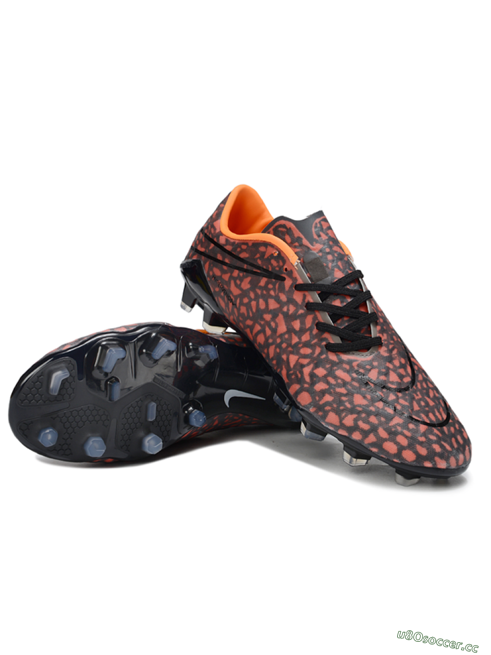 Men's Nike Hypervenom Phantom RGN SE FG Firm Ground Low-Tops Football Boots - Black/Red 3