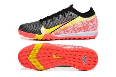 Unisex Nike Air Zoom Mercurial Vapor 16 Elite TF Artificial Turf Low-Tops Football Shoes - Black/Yellow/Red