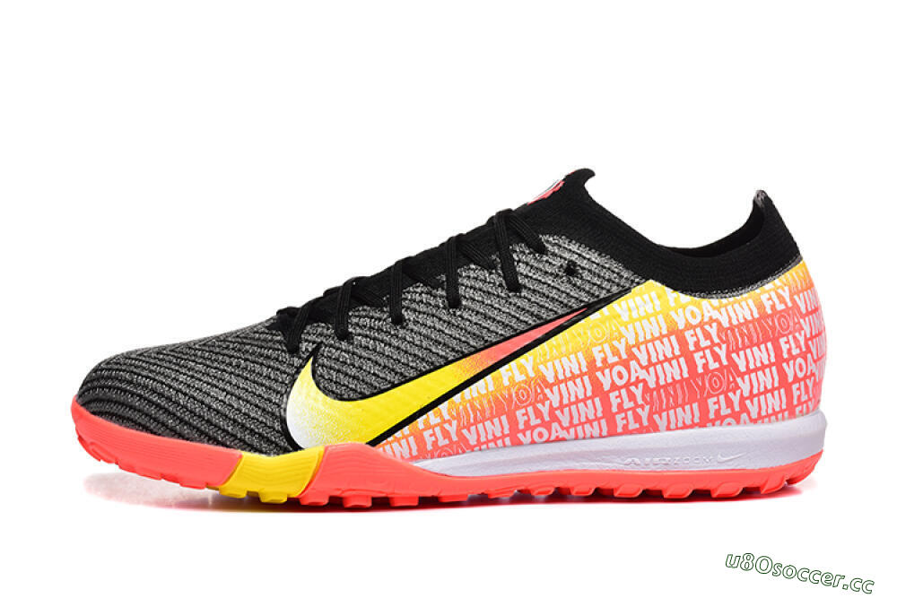 Unisex Nike Air Zoom Mercurial Vapor 16 Elite TF Artificial Turf Low-Tops Football Shoes - Black/Yellow/Red 0