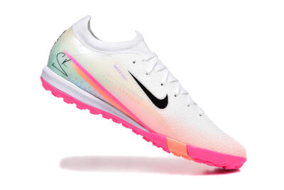 Unisex Nike Air Zoom Mercurial Vapor 16 Elite TF Artificial Turf Low-Tops Football Shoes - White/Black/Pink