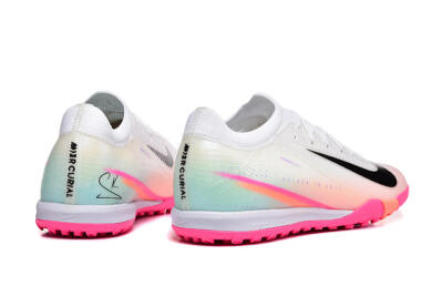 Unisex Nike Air Zoom Mercurial Vapor 16 Elite TF Artificial Turf Low-Tops Football Shoes - White/Black/Pink