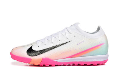 Unisex Nike Air Zoom Mercurial Vapor 16 Elite TF Artificial Turf Low-Tops Football Shoes - White/Black/Pink