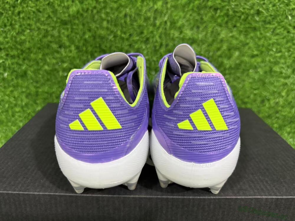 Unisex Adidas F50 Elite FG Firm Ground Low-Tops Football Boots - Purple/Yellow/White