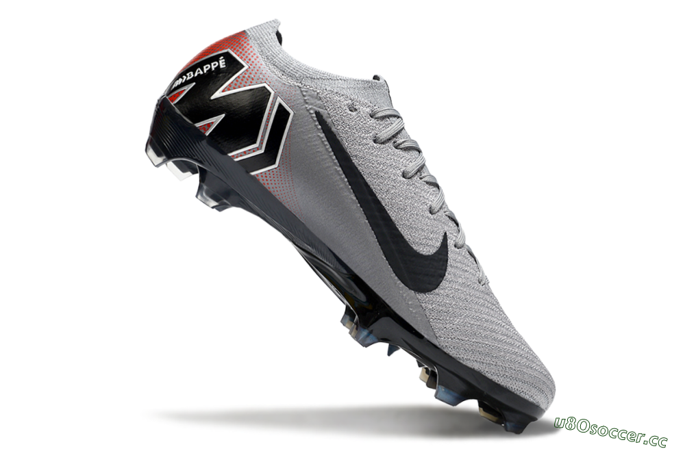 Men's KM x Nike Air Zoom Mercurial Vapor 16 Elite FG Firm Ground Low-Tops Football Boots - Grey/Black/Red 5