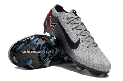 Men's KM x Nike Air Zoom Mercurial Vapor 16 Elite FG Firm Ground Low-Tops Football Boots - Grey/Black/Red