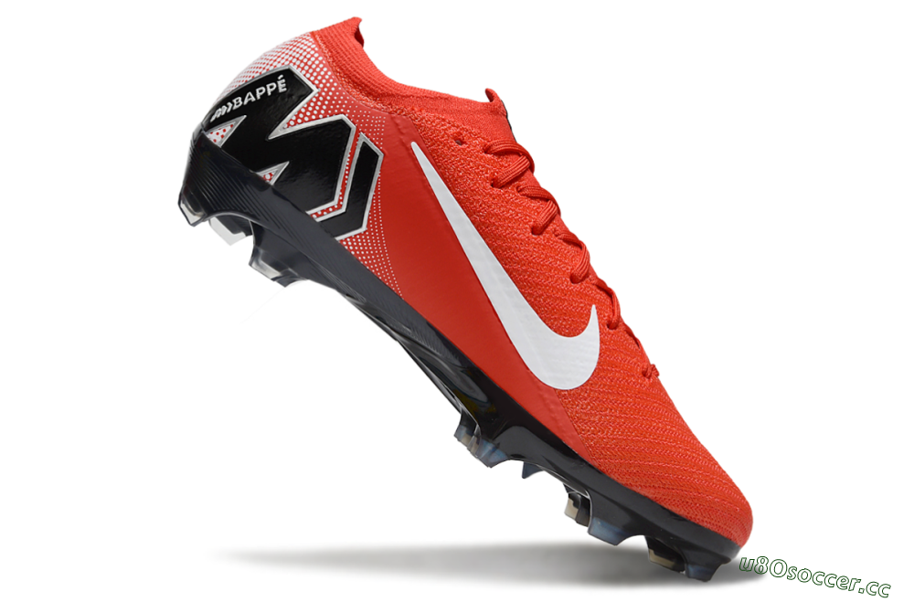 Men's KM x Nike Air Zoom Mercurial Vapor 16 Elite FG Firm Ground Low-Tops Football Boots - Red/White/Silver 5