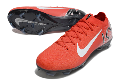 Men's KM x Nike Air Zoom Mercurial Vapor 16 Elite FG Firm Ground Low-Tops Football Boots - Red/White/Silver