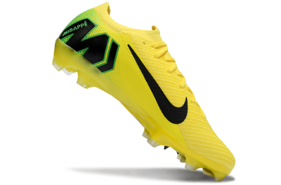 Men's KM x Nike Air Zoom Mercurial Vapor 16 Elite FG Firm Ground Low-Tops Football Boots - Yellow/Black/Green