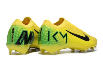 Men's KM x Nike Air Zoom Mercurial Vapor 16 Elite FG Firm Ground Low-Tops Football Boots - Yellow/Black/Green