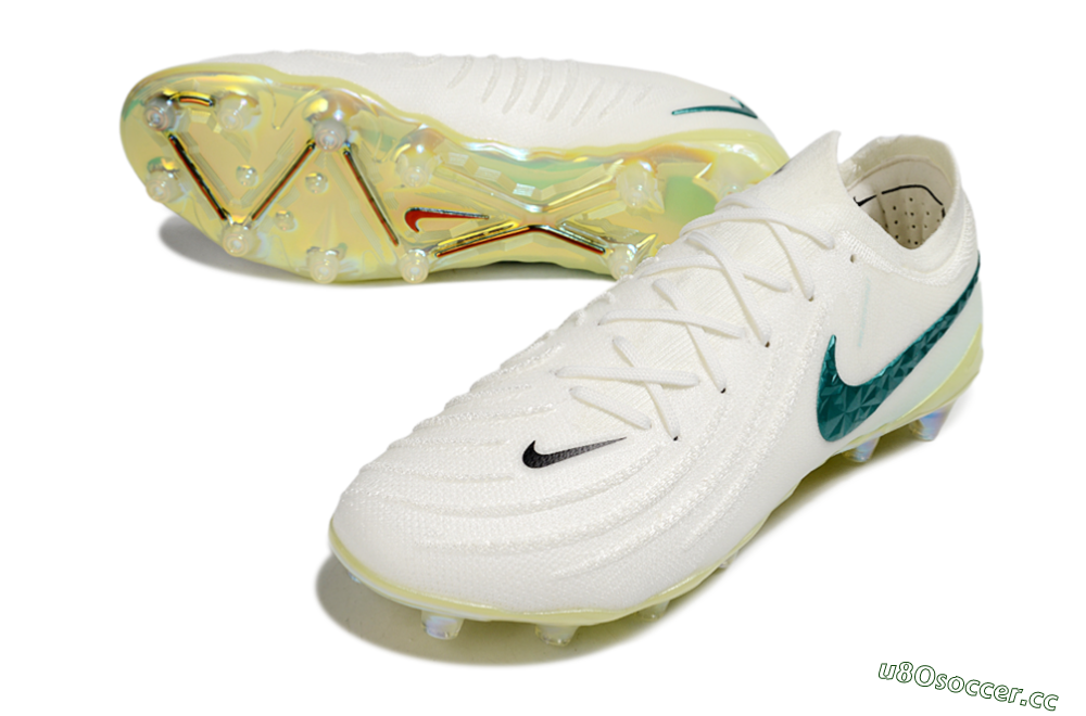 Men's Nike Phantom GX 2 Elite AG Artificial Grass Low-Tops Football Boots - Beige/Black/Jade 3