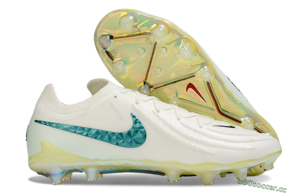 Men's Nike Phantom GX 2 Elite AG Artificial Grass Low-Tops Football Boots - Beige/Black/Jade 2