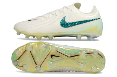 Men's Nike Phantom GX 2 Elite AG Artificial Grass Low-Tops Football Boots - Beige/Black/Jade