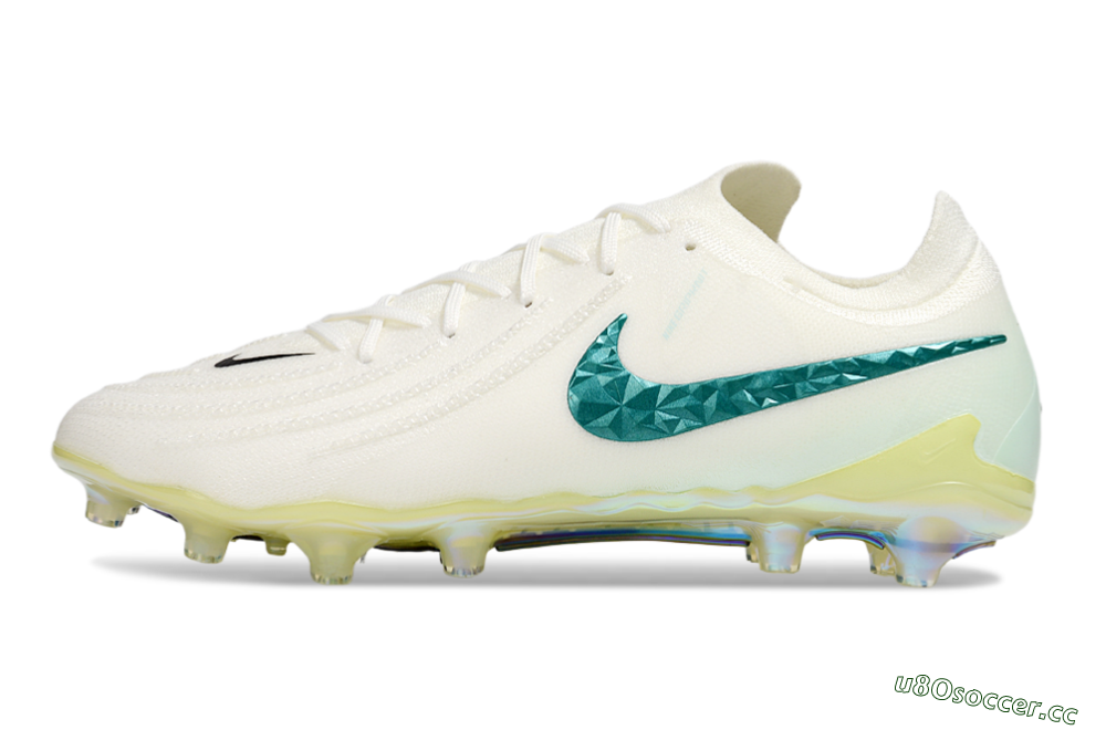Men's Nike Phantom GX 2 Elite AG Artificial Grass Low-Tops Football Boots - Beige/Black/Jade 0