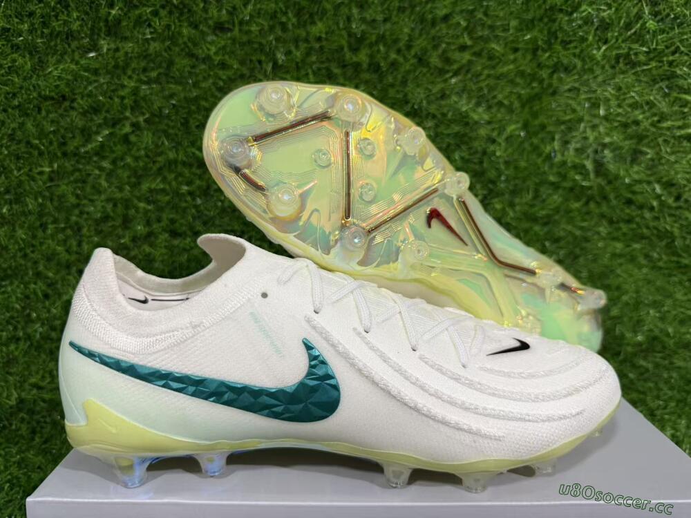Men's Nike Phantom GX 2 Elite AG Artificial Grass Low-Tops Football Boots - Beige/Black/Jade