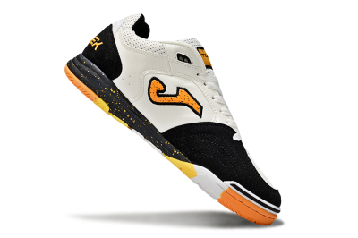 Men's Joma Top Flex IC Indoor & Futsal Low-Tops Football Shoes - White/Yellow/Black