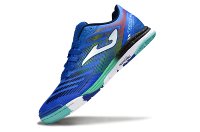 Men's Joma Top Flex IC Indoor & Futsal Low-Tops Football Shoes - Blue/White/Yellow