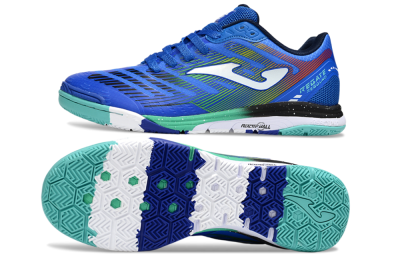 Men's Joma Top Flex IC Indoor & Futsal Low-Tops Football Shoes - Blue/White/Yellow