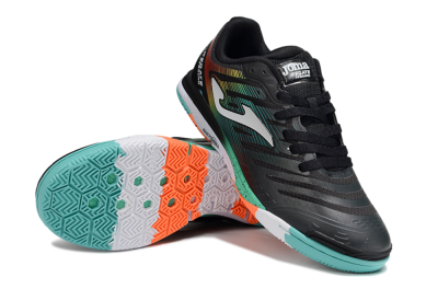 Men's Joma Top Flex IC Indoor & Futsal Low-Tops Football Shoes - Black/White/Yellow