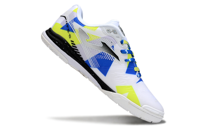 Men's Joma Top Flex IC Indoor & Futsal Low-Tops Football Shoes - White/Blue/Yellow