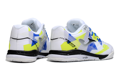 Men's Joma Top Flex IC Indoor & Futsal Low-Tops Football Shoes - White/Blue/Yellow