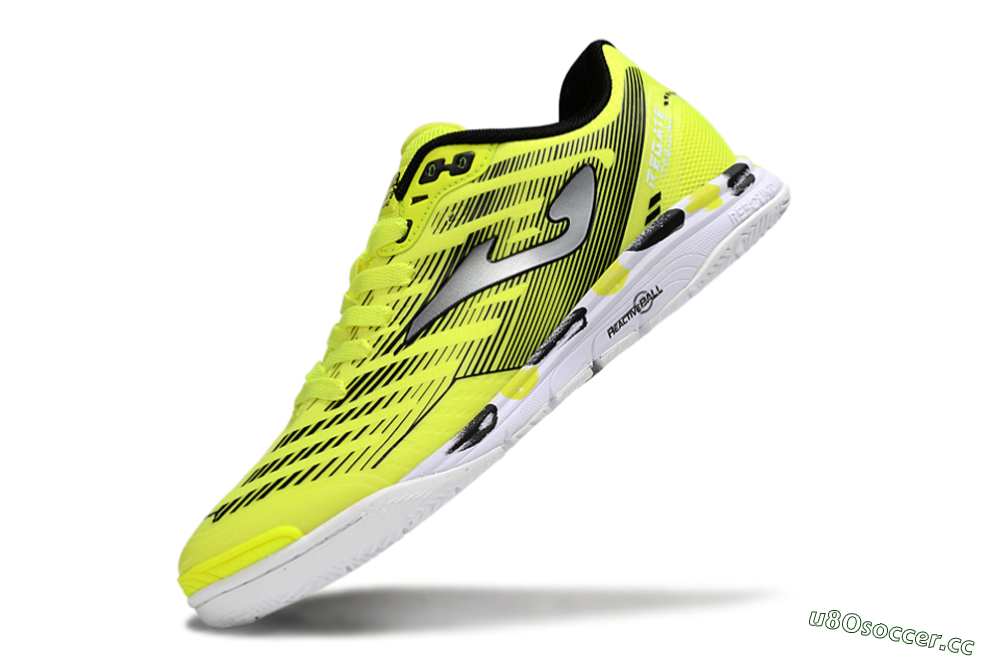 Men's Joma Top Flex IC Indoor & Futsal Low-Tops Football Shoes - Yellow/Silver/Black 5