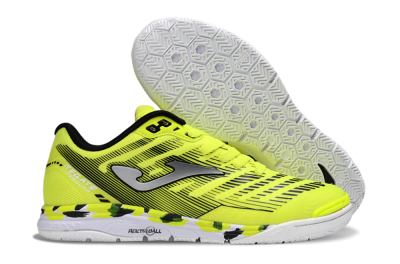 Men's Joma Top Flex IC Indoor & Futsal Low-Tops Football Shoes - Yellow/Silver/Black