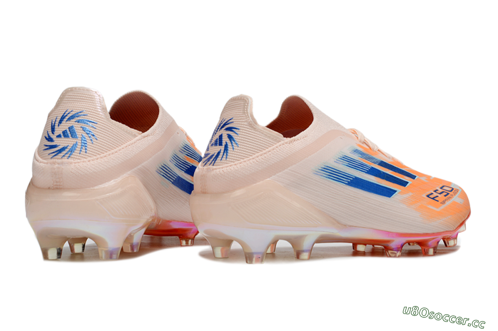 Men's Adidas F50 Elite FG Firm Ground Low-Tops Football Boots - Pink/Orange/Blue 6