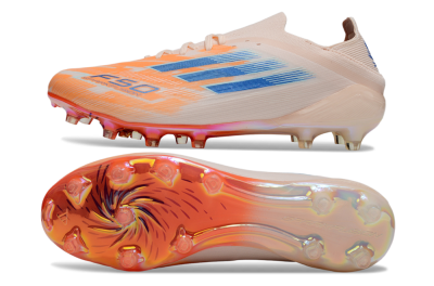 Men's Adidas F50 Elite FG Firm Ground Low-Tops Football Boots - Pink/Orange/Blue