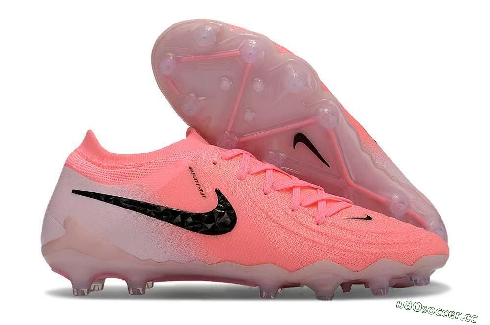 Men's Nike Phantom GX 2 Elite AG Artificial Grass Low-Tops Football Boots - Pink/Black 2