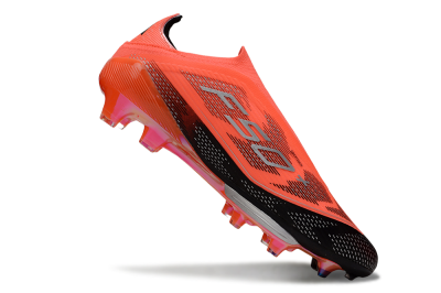 Unisex Adidas F50+ Elite Lightstrike Pro Laceless FG Firm Ground Low-Tops Football Boots - Red/Black/Silver