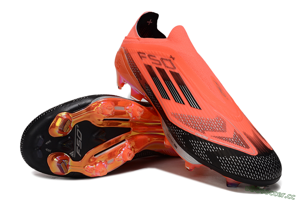 Unisex Adidas F50+ Elite Lightstrike Pro Laceless FG Firm Ground Low-Tops Football Boots - Red/Black/Silver 4