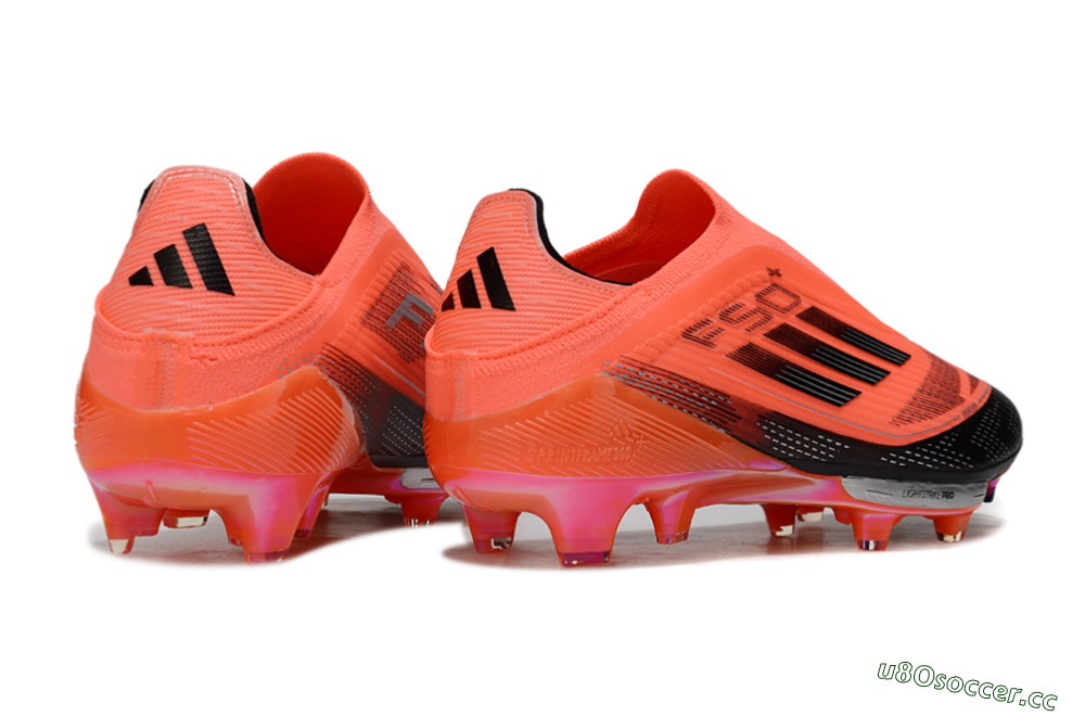 Unisex Adidas F50+ Elite Lightstrike Pro Laceless FG Firm Ground Low-Tops Football Boots - Red/Black/Silver 7