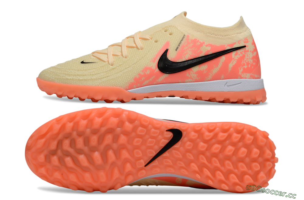 Men's Nike Phantom GX 2 Elite TF Artificial Turf Low-Tops Football Shoes - Yellow/Red/Black 1