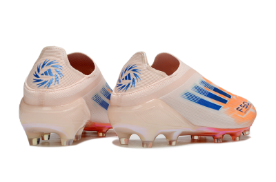 Men's Adidas F50 Elite Laceless FG Firm Ground Low-Tops Football Boots - Pink/Orange/Blue