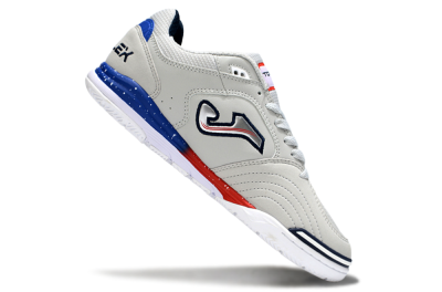 Men's Joma Top Flex IC Indoor & Futsal Low-Tops Football Shoes - Grey/Blue/Silver