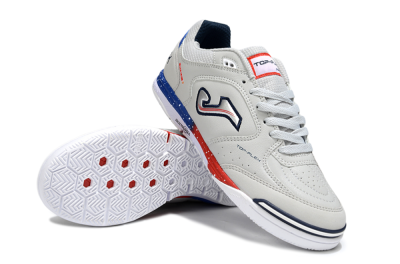 Men's Joma Top Flex IC Indoor & Futsal Low-Tops Football Shoes - Grey/Blue/Silver