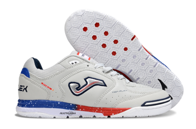 Men's Joma Top Flex IC Indoor & Futsal Low-Tops Football Shoes - Grey/Blue/Silver