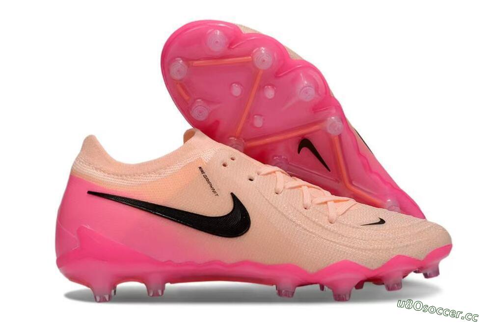 Men's Nike Phantom GX 2 Elite AG Artificial Grass Low-Tops Football Boots - Pink/Black 2