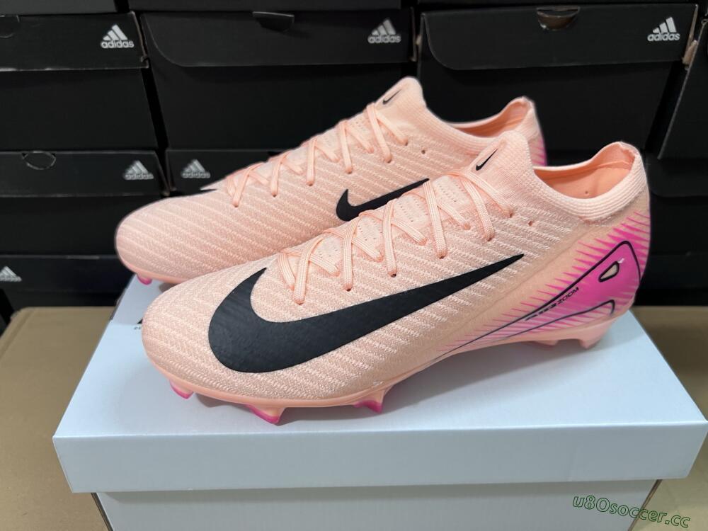 Unisex Nike Air Zoom Mercurial Vapor 16 Elite FG Firm Ground Low-Tops Football Boots - Pink/Black/Gold