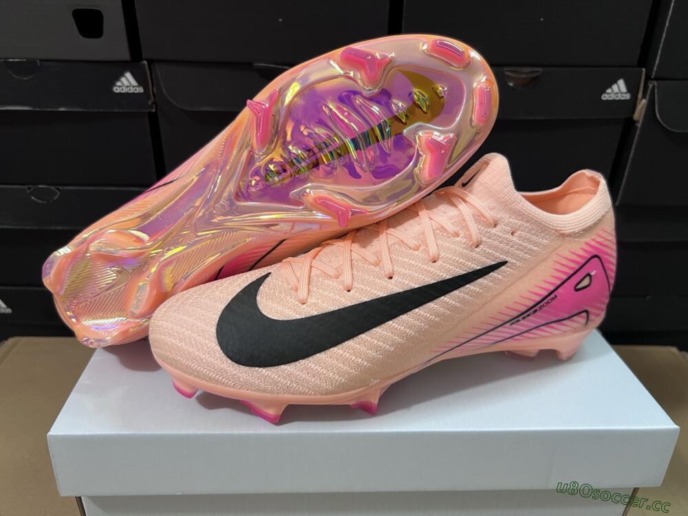 Unisex Nike Air Zoom Mercurial Vapor 16 Elite FG Firm Ground Low-Tops Football Boots - Pink/Black/Gold