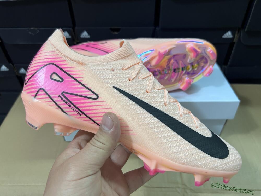 Unisex Nike Air Zoom Mercurial Vapor 16 Elite FG Firm Ground Low-Tops Football Boots - Pink/Black/Gold